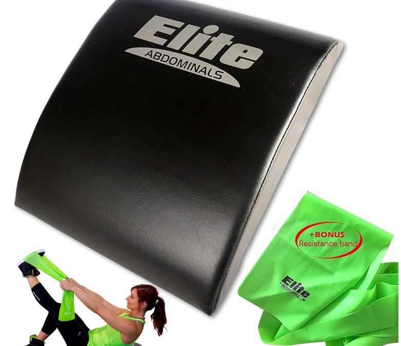 Elite Sportz almohadilla para apoyar abdominales, muy cómoda y da un mayor apoyo a la espalda baja; ayuda a eliminar toda la presión, facilitando los abdominales; banda para resistencia adicional incluida